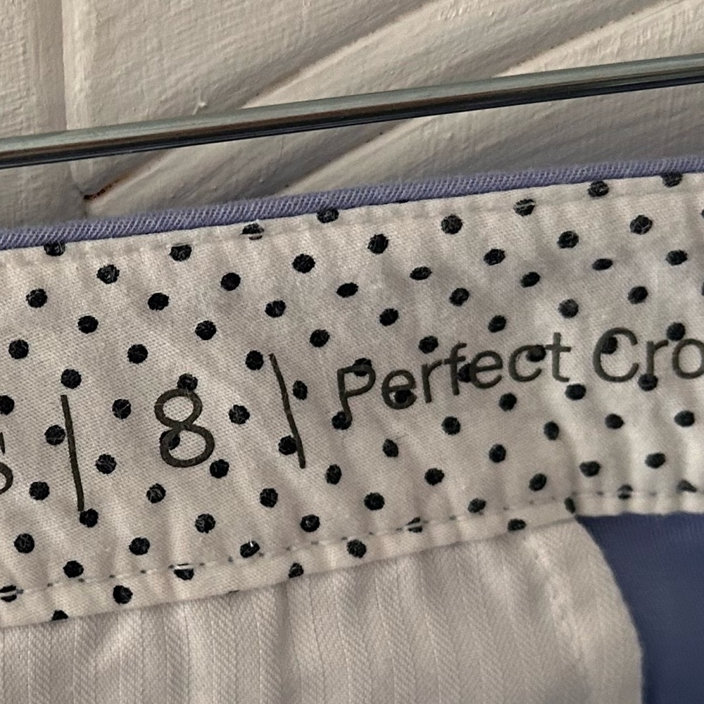NWOT TALBOTS Straight-Leg Pants, Light Blue with Zipper Front, Belt Loops, pkts - Picture 4 of 8